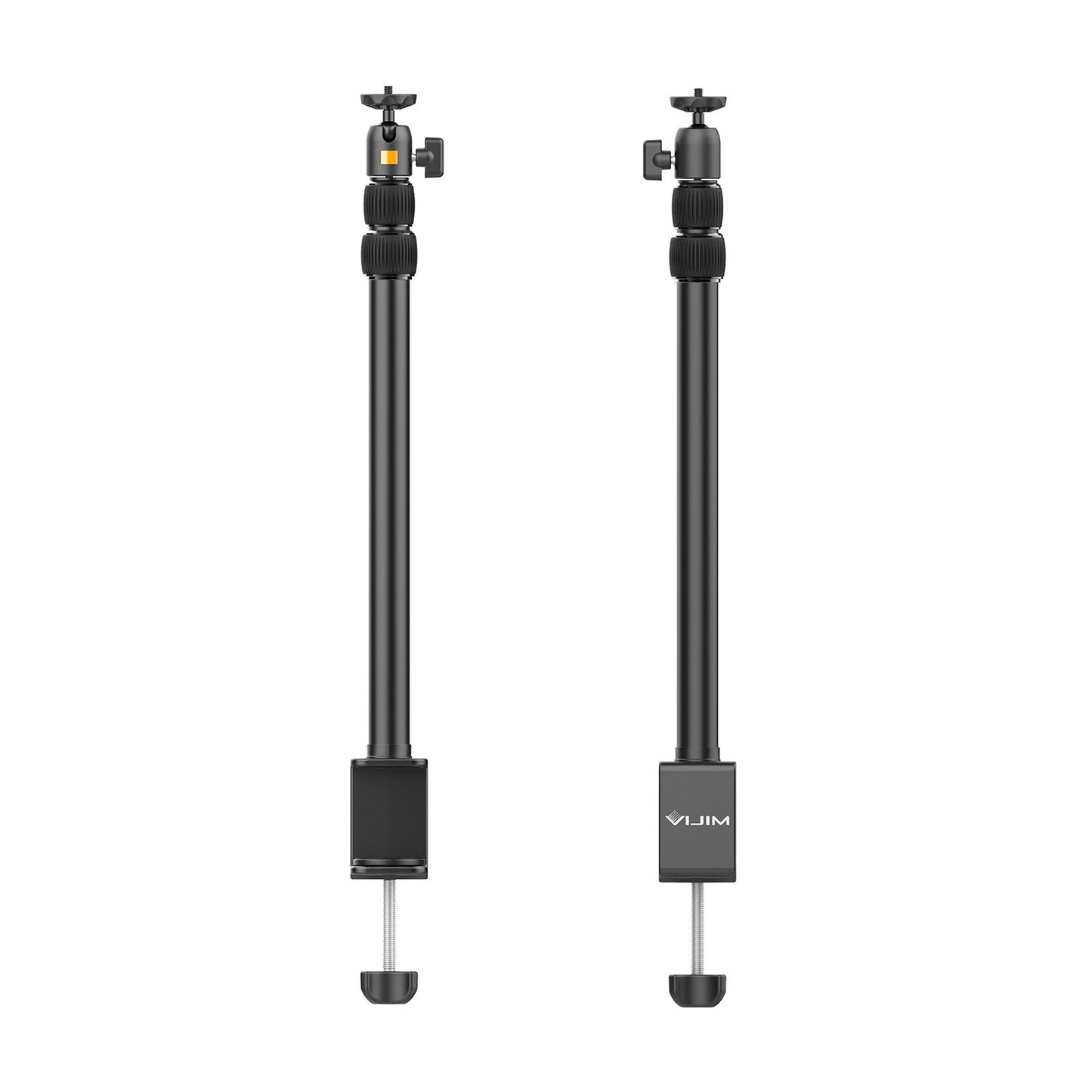 VIJIM Height Adjustable Table Stand 1.5KG Payload with Detachable 360° Swivel Ball Head Table Clamp Universal 1/4-inch Interface for LED Video Light Camera Phone Holder Mounting