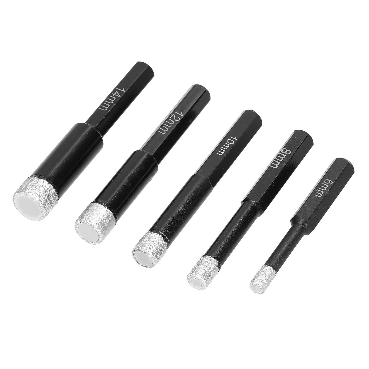 Dry Drill Bit Brazed Welding Diamond Ceramic Vitrified Polished Glazed Tile Archaized Brick Marble Holes Drilling Accessory - 10mm