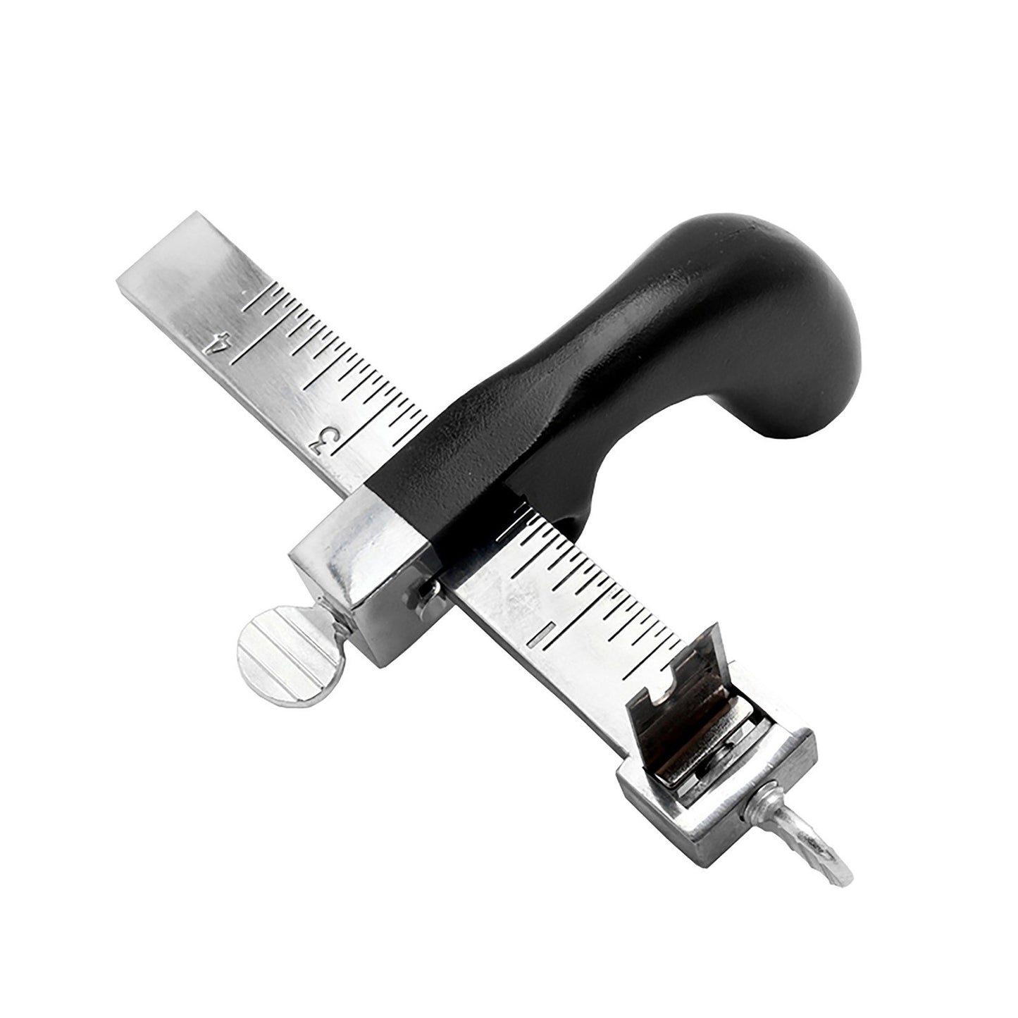 Leather Strap Cutter DIY Leathercraft Hand Cutting Tool Leather Strip Belt Cutter with Aluminium Handle