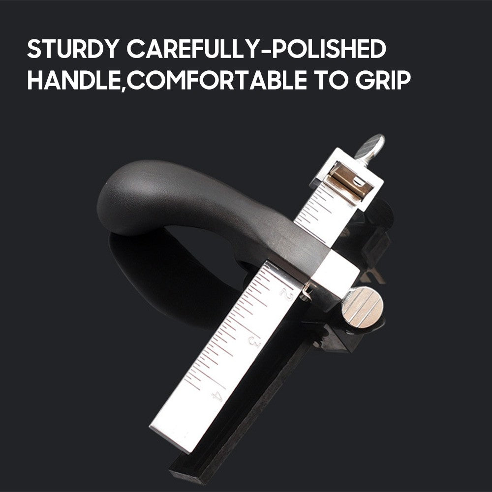 Leather Strap Cutter DIY Leathercraft Hand Cutting Tool Leather Strip Belt Cutter with Aluminium Handle