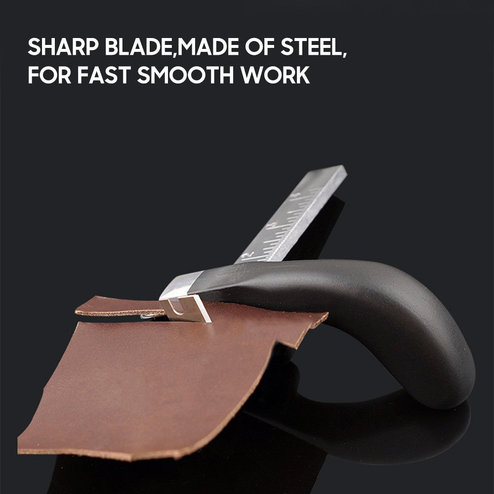 Leather Strap Cutter DIY Leathercraft Hand Cutting Tool Leather Strip Belt Cutter with Aluminium Handle