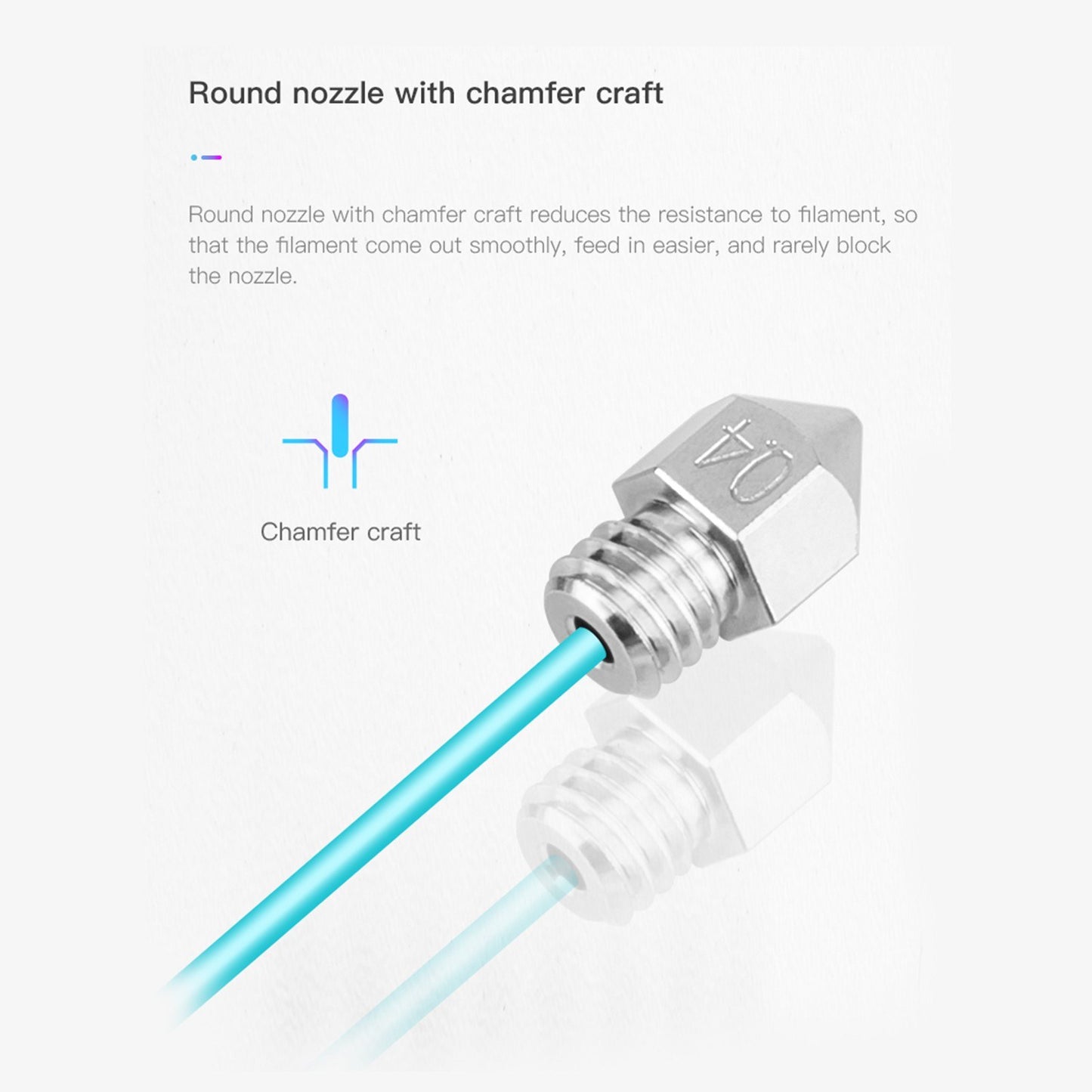 Creality 8Pcs 3D Printing Nozzle Kit 0.25mm 0.4mm 0.6mm 3D Printer Extruder Nozzle Print Head with Storage Box for CR-10/Ender-3/Ender-5 Series