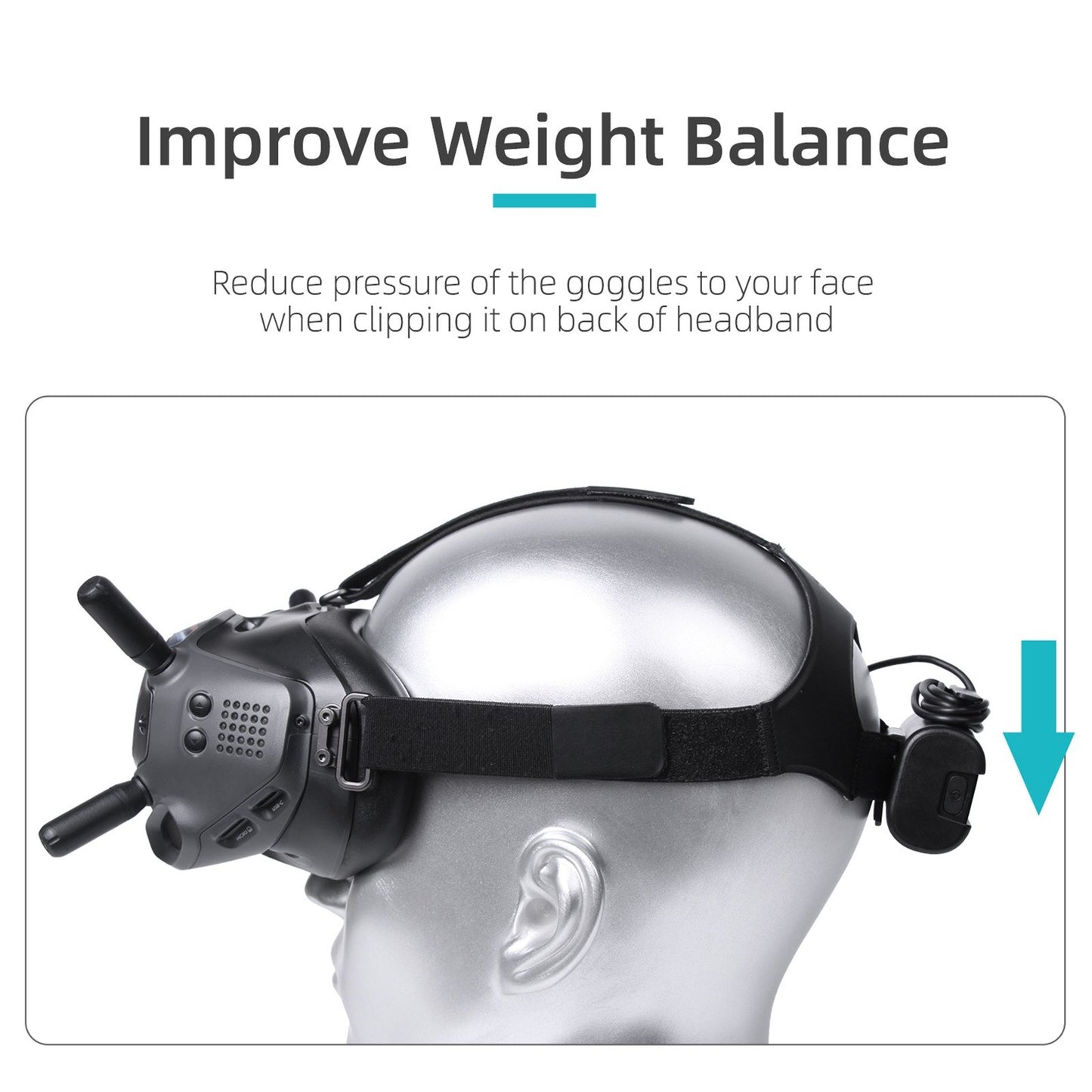 Battery Bracket with Cable Holder for DJI FPV Goggles V2 Battery Clip Holder Battery Cover Protector