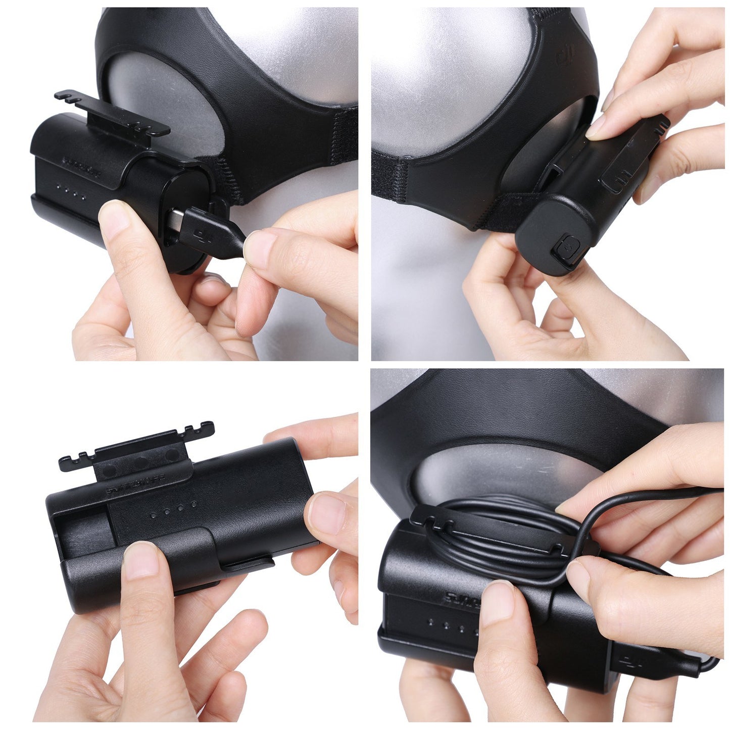 Battery Bracket with Cable Holder for DJI FPV Goggles V2 Battery Clip Holder Battery Cover Protector