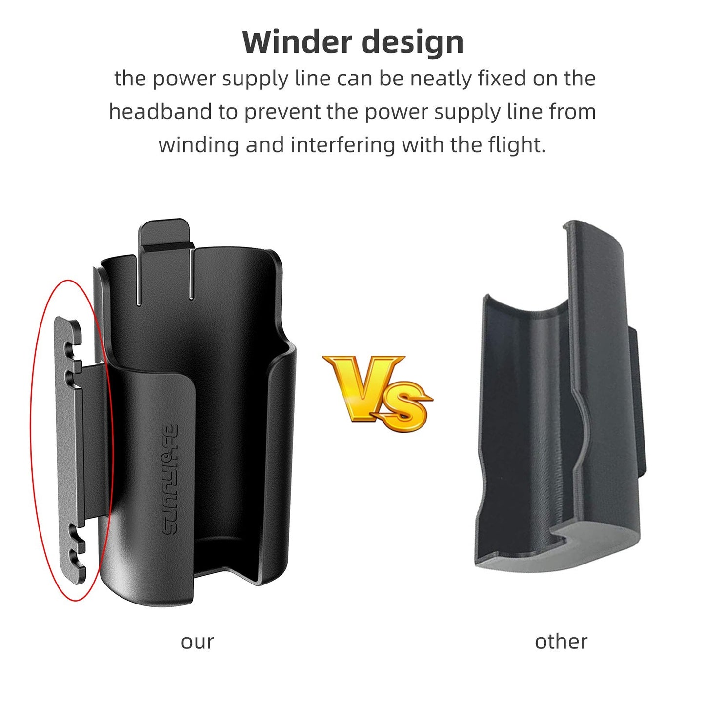 Battery Bracket with Cable Holder for DJI FPV Goggles V2 Battery Clip Holder Battery Cover Protector