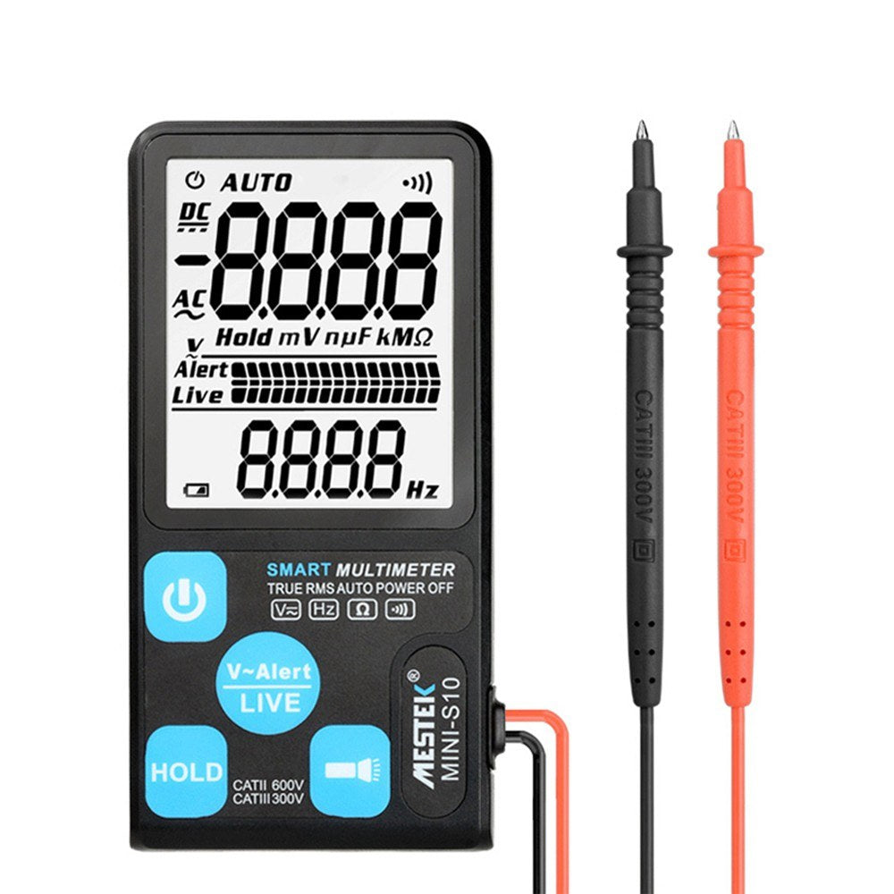 Uniqkart MINI-S10 3.5 Inch LCD Screen Ultra-thin Intelligent Multimeter Portable Auto Range Digital Multimeter RMS AC/DC Voltage Resistance Meter