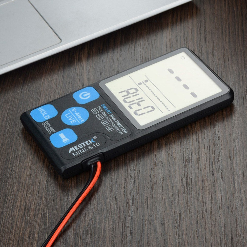 Uniqkart MINI-S10 3.5 Inch LCD Screen Ultra-thin Intelligent Multimeter Portable Auto Range Digital Multimeter RMS AC/DC Voltage Resistance Meter