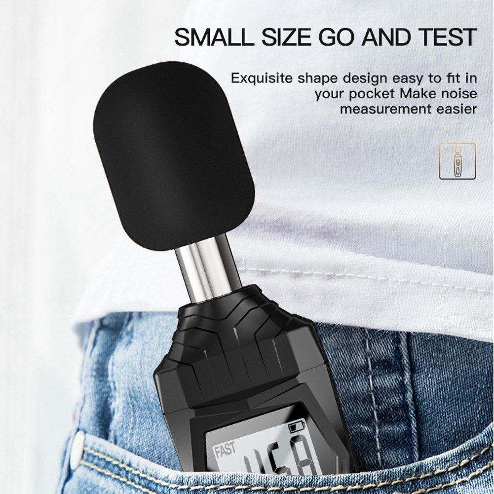 Uniqkart SL720 30-130dB Meter Noise Detector Audio Sound Level Monitor Measuring Tool