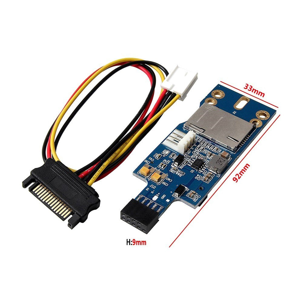 Mini PCI-E to USB Adapter Card 3G/4G Module Converter Adapter Card with SIM Card Slot LED Indicator Light Vertical Installation