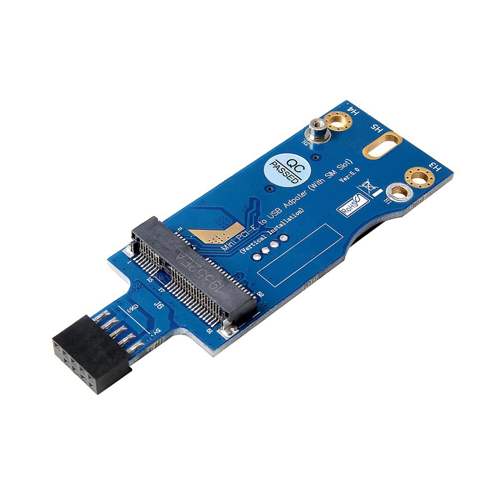 Mini PCI-E to USB Adapter Card 3G/4G Module Converter Adapter Card with SIM Card Slot LED Indicator Light Vertical Installation
