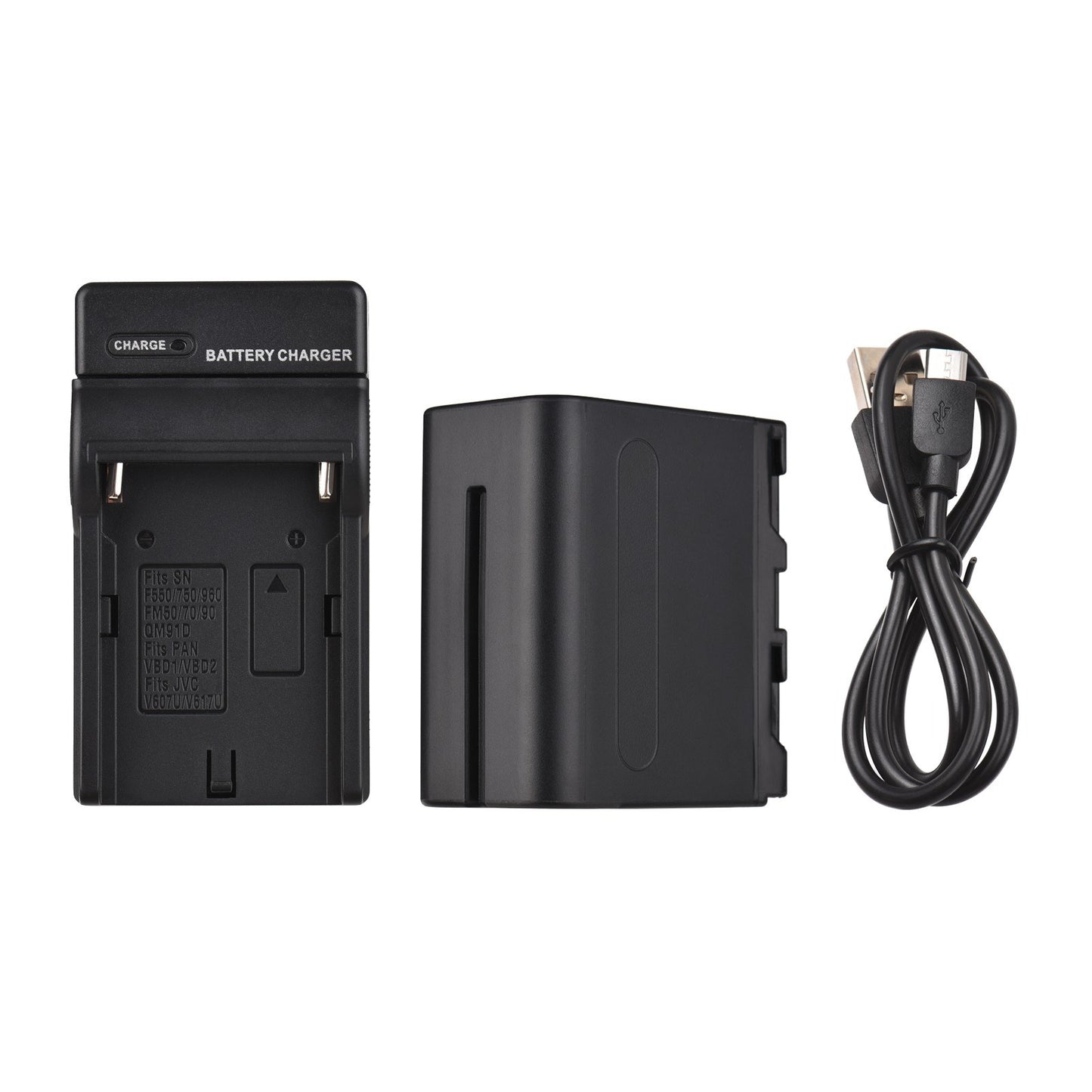 NP-F960/NP-F970 Multiple Protection Portable Camera Battery and Charger Kit 1PC 7.2V 7800mAh Large Rechargeable Battery with USB Cable Replacement for SONY NP-F550 F570 F750 F770 F960 F970