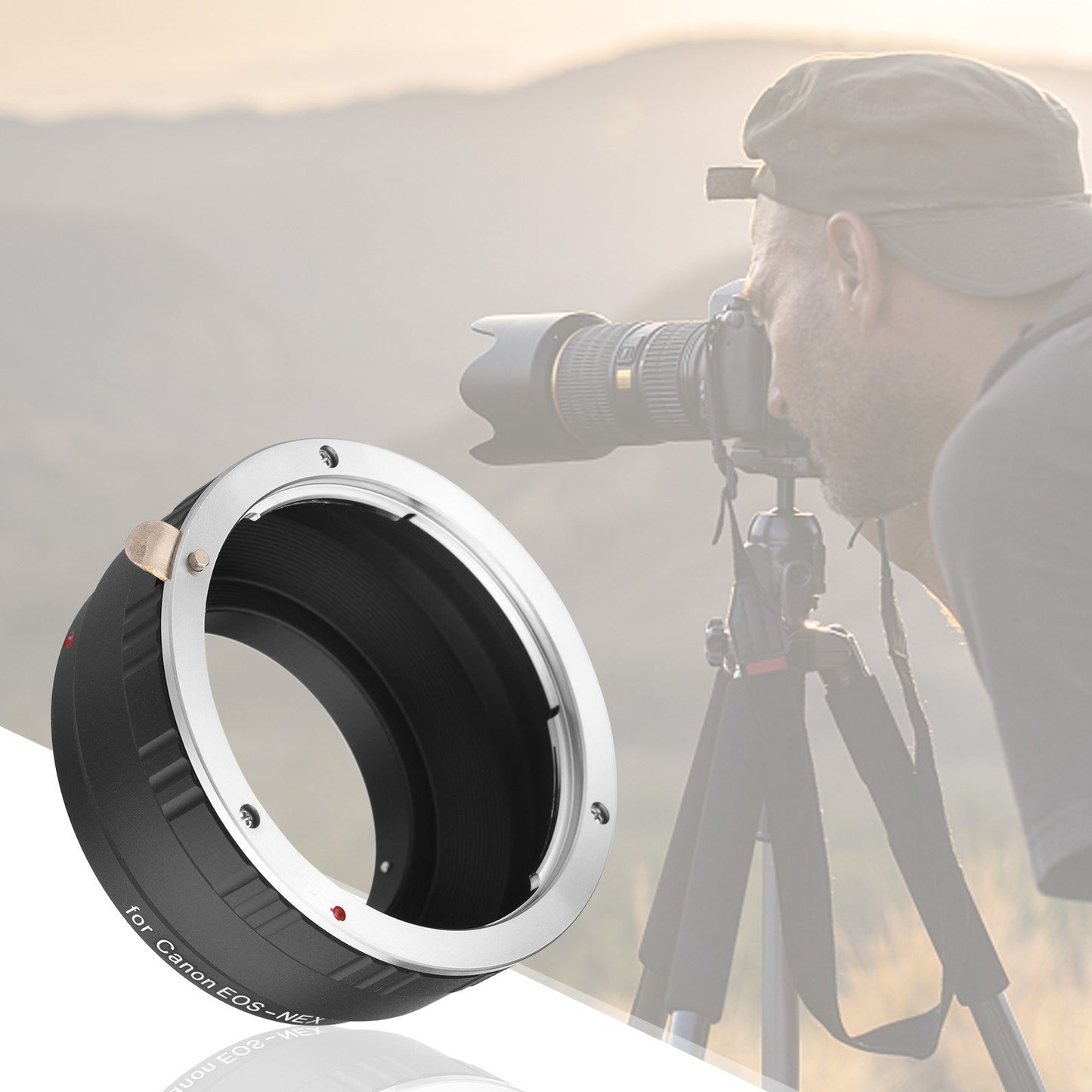Andoer EOS-NEX Premium Aluminum Alloy Camera Lens Adapter Ring with Infinity Focus Replacement for Canon EOS Lens to Sony Alpha NEX E Mount Cameras NEX-3 NEX-5 NEX-5N A6000 A6500 NEX-C3 NEX-F3