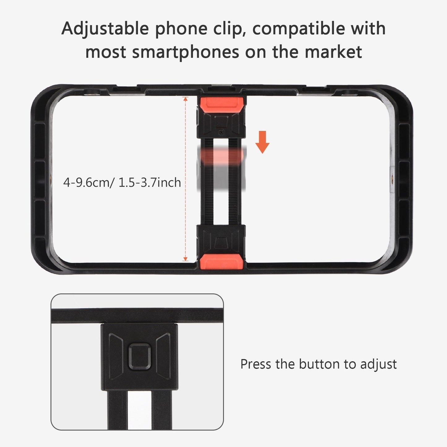 Andoer Dual Handheld Phone Cage Vlog Kit LED Video Light + Cardioid Microphone + Phone Video Rig Stabilizer Grip + TRS to TRS/TRRS Audio Cable + Tripod + Remote Control