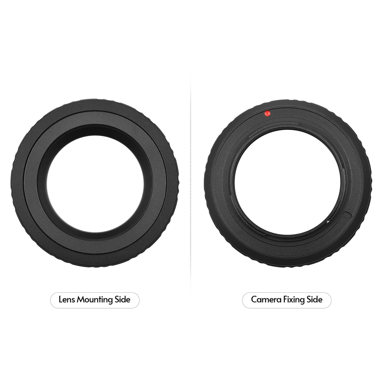 Andoer Flexible T2-FX Metal Lens Mount Adapter Ring Durable T/T2 Mount Lens Adapter Replacement for Fujifilm X-T1/X-A1/X-E2/X-M1/X-E1/X-Pro1 X-Mount Cameras