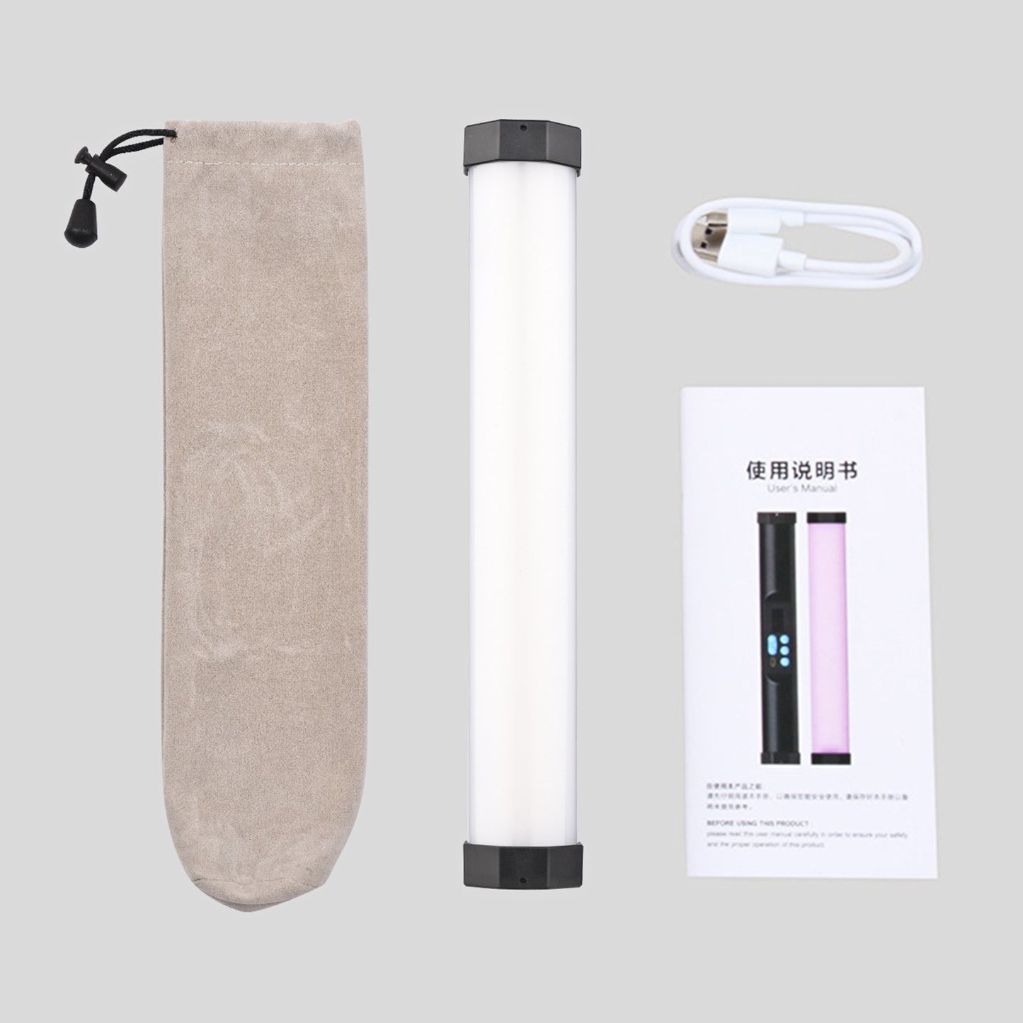 Magnetic RGB LED Video Light Tube Handheld Photography Light Stick Wand 2500K-8500K for Video Photography