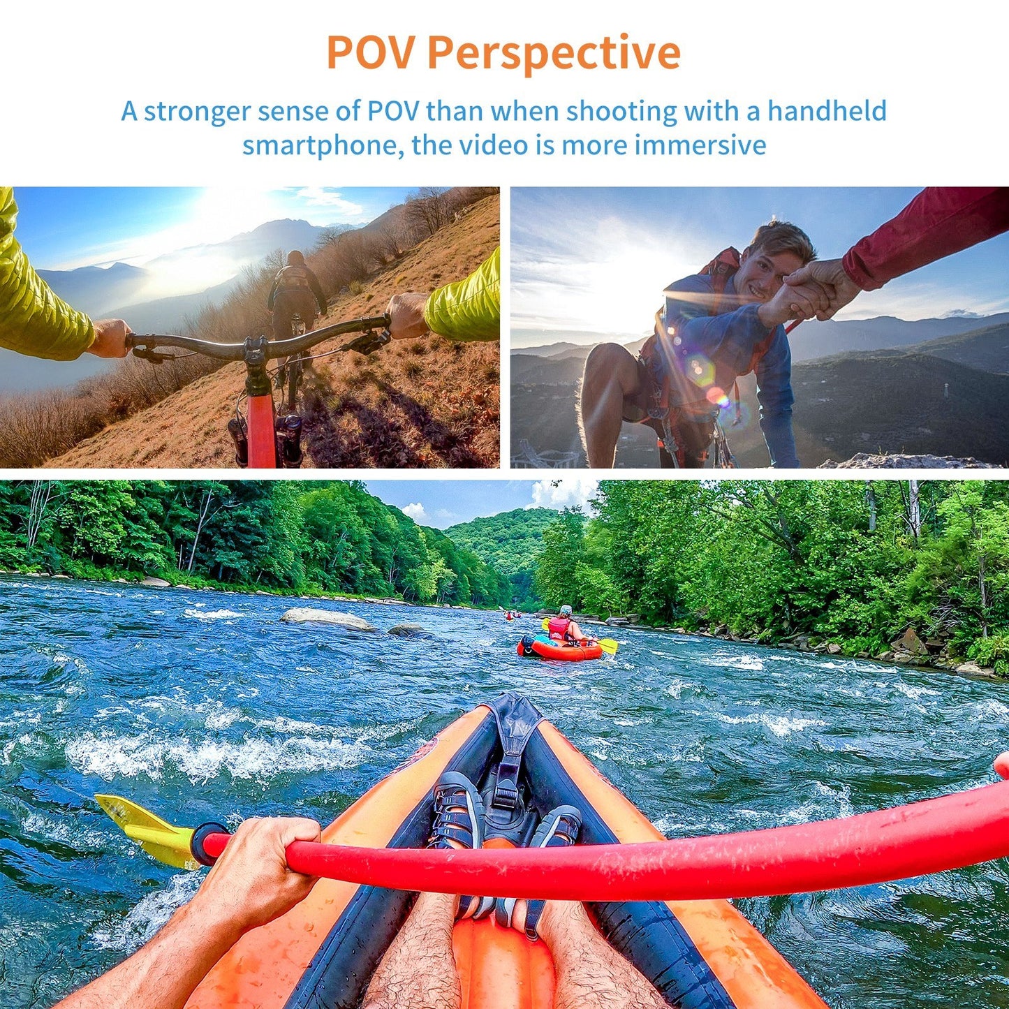 TELESIN GP-HNB-U1 Sports Camera Phone Selfie Neck Holder Mount with Phone Clamp