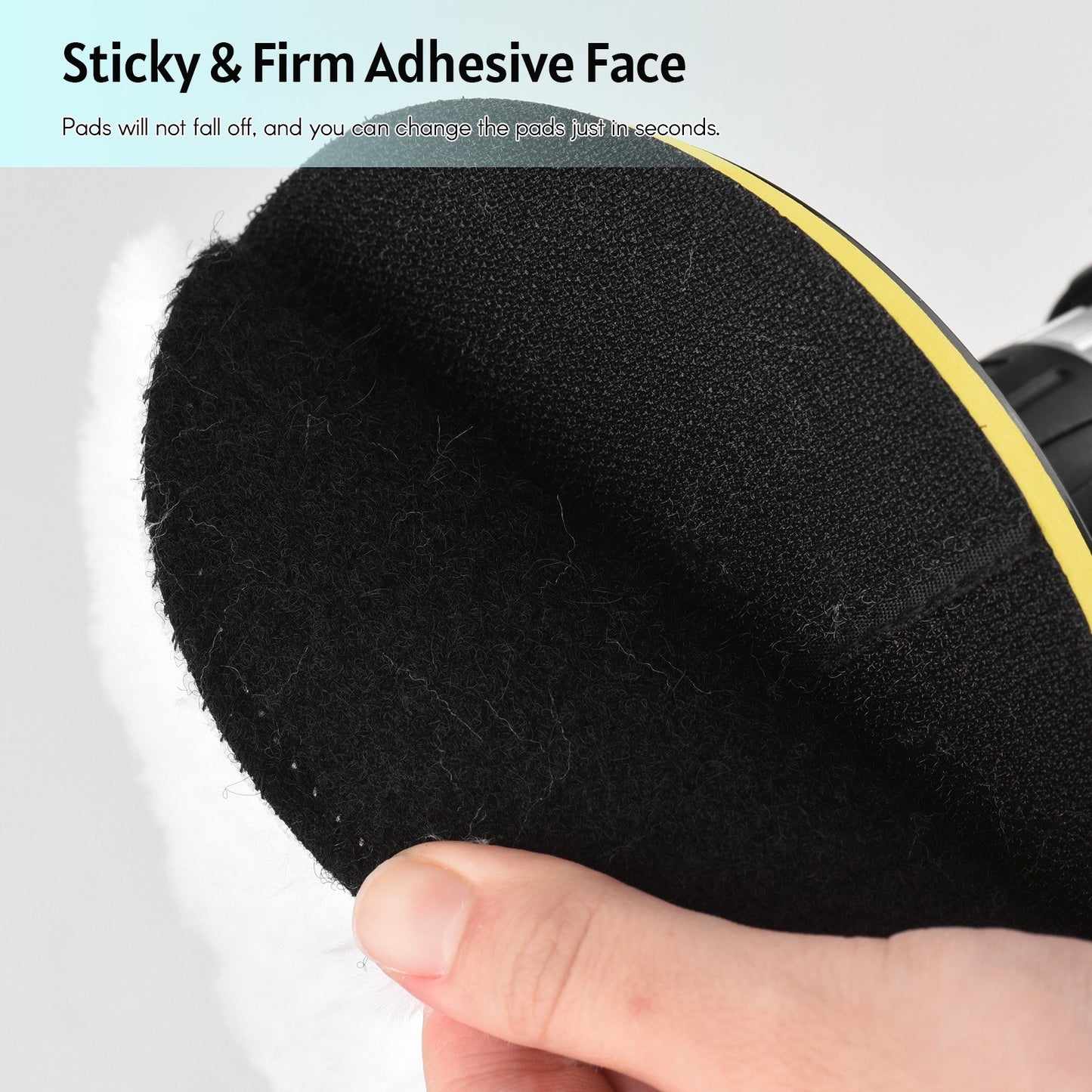 6 Pcs 6 Inch Wool Polishing Pads Polishing Buffing Wheel with M14 Drill Adapter