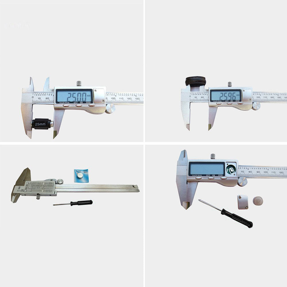 Electronic Digital Vernier Caliper 150mm Metric Wear-resistant Stainless Steel Measuring Tool for Inside Outside Depth Length Height and Thickness Measurements