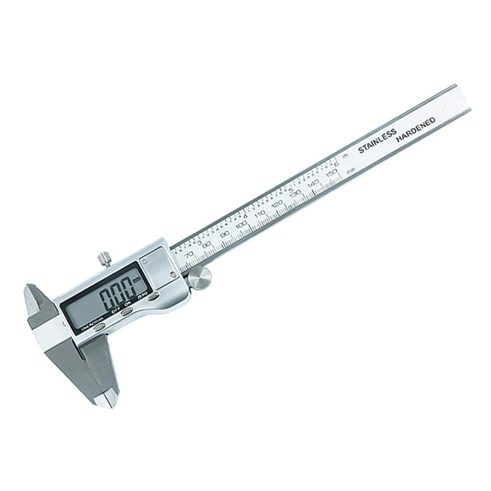 Electronic Digital Vernier Caliper 150mm Metric Wear-resistant Stainless Steel Measuring Tool for Inside Outside Depth Length Height and Thickness Measurements