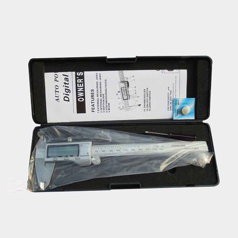 Electronic Digital Vernier Caliper 150mm Metric Wear-resistant Stainless Steel Measuring Tool for Inside Outside Depth Length Height and Thickness Measurements