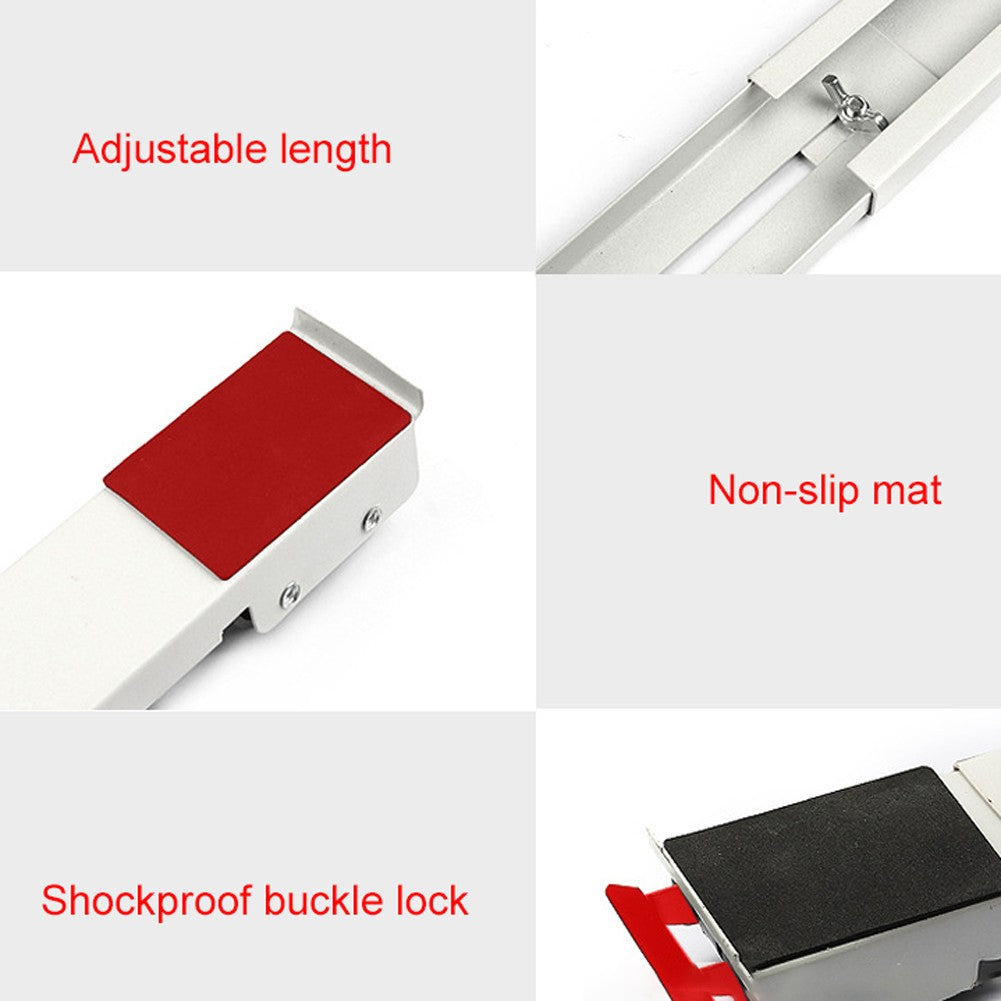 1 Set Home Household Refrigerator Movable Adjustable Stand Moving Base 24-Wheels Roller Bracket