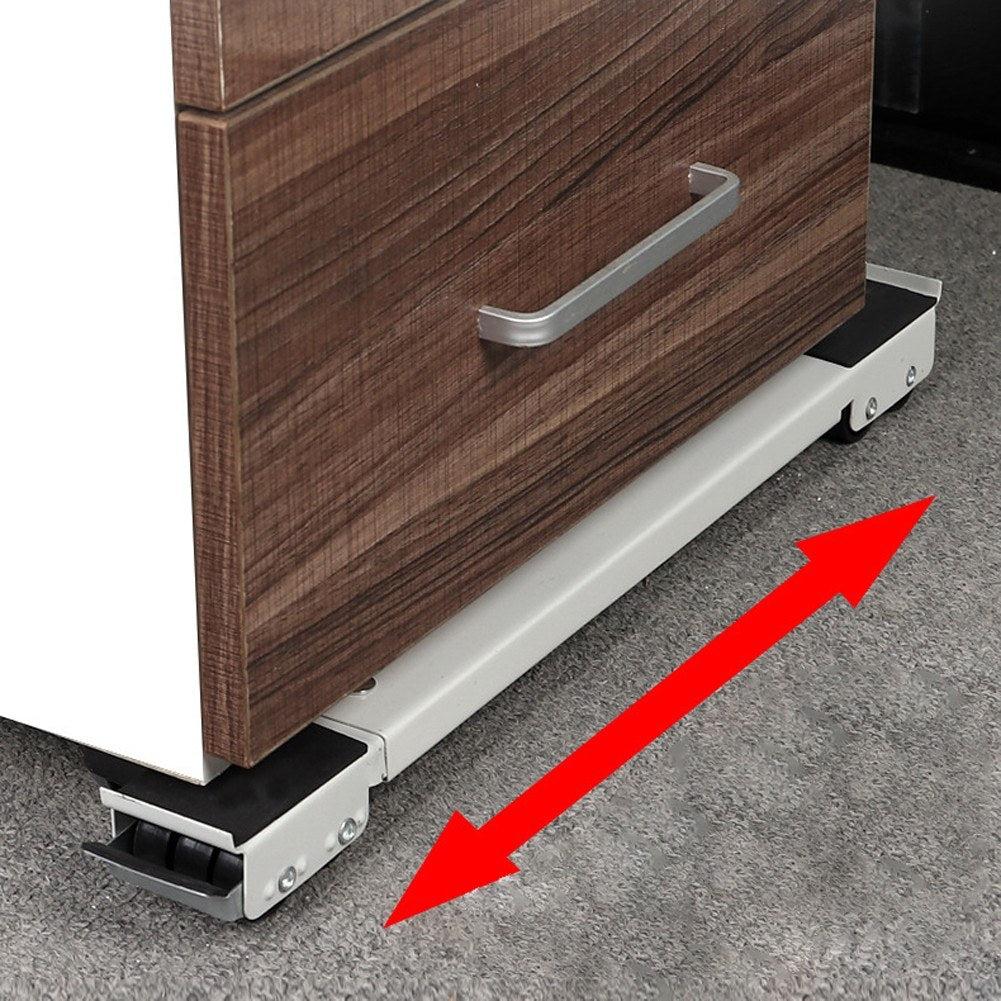 1 Set Home Household Refrigerator Movable Adjustable Stand Moving Base 24-Wheels Roller Bracket