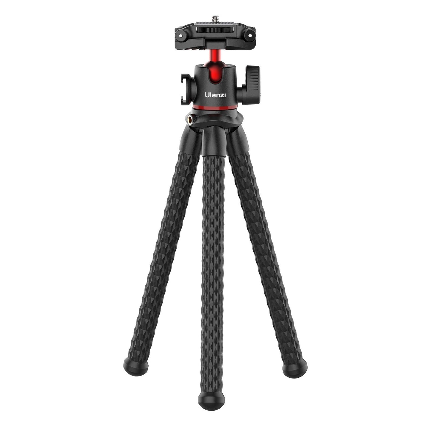 Uniqkart MT-33 Flexible Octopus Camera Tripod Stand with Cold Shoe Mount 360-degree Rotatable Panoramic Ball Head