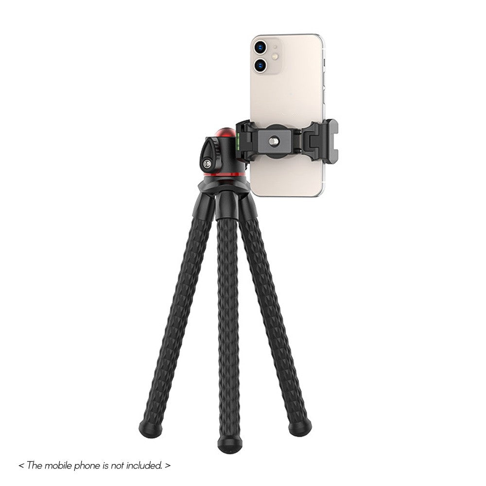 Uniqkart MT-33 Flexible Octopus Camera Tripod Stand with Cold Shoe Mount 360-degree Rotatable Panoramic Ball Head