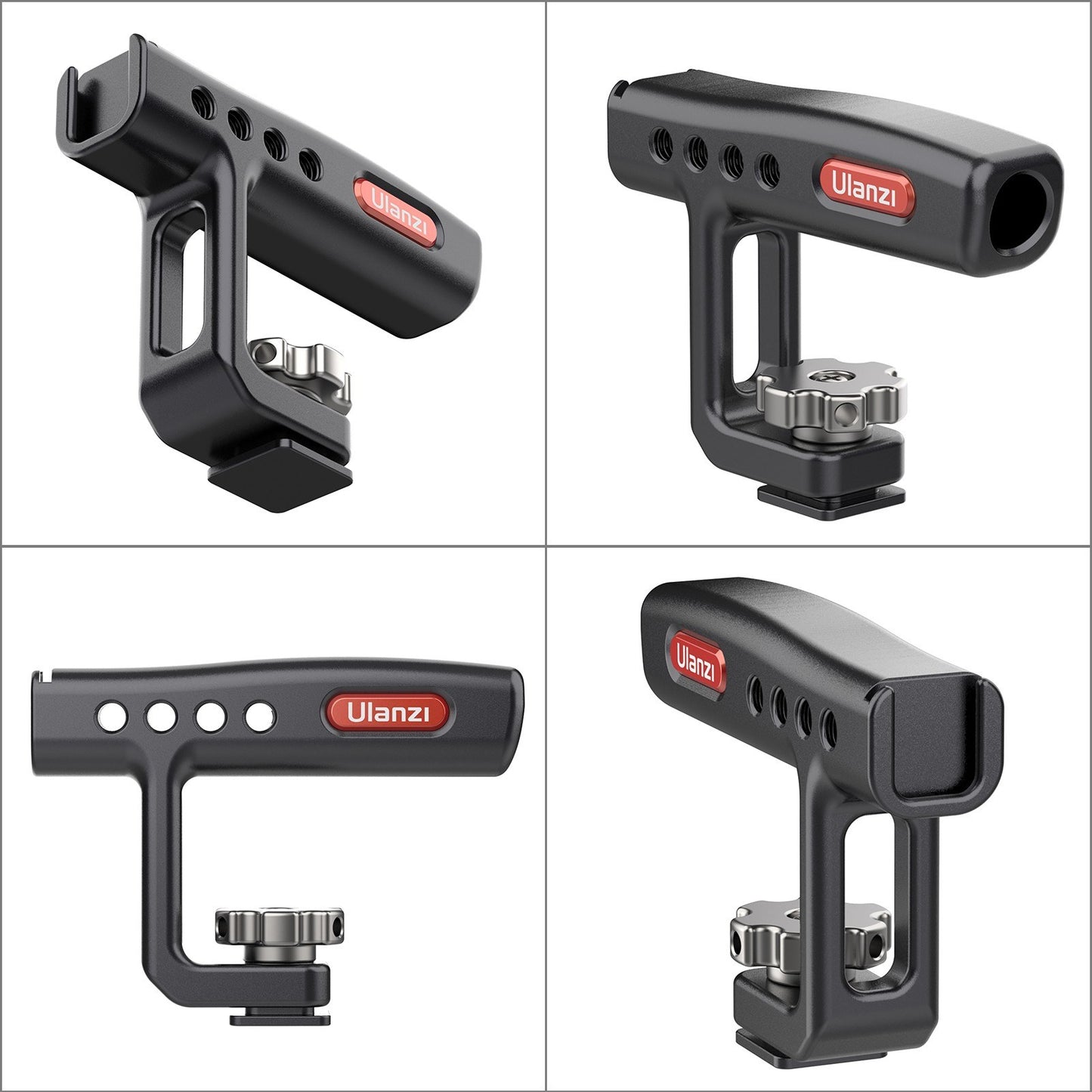Uniqkart R071 Aluminum Alloy Camera Top Handle Grip 1/4 Inch Screw Cold Shoe Mount for Canon Nikon Sony DSLR Camera