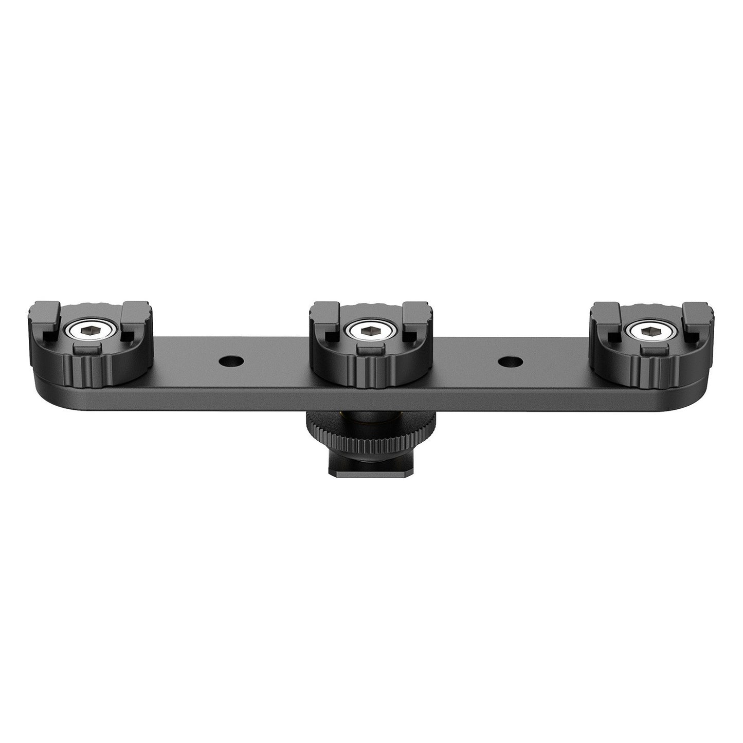 Uniqkart PT-23 Cold Shoe Bracket Extension Bar with 3 Cold Shoe Mounts 180 Degree Rotatable Vlog Accessories Kits