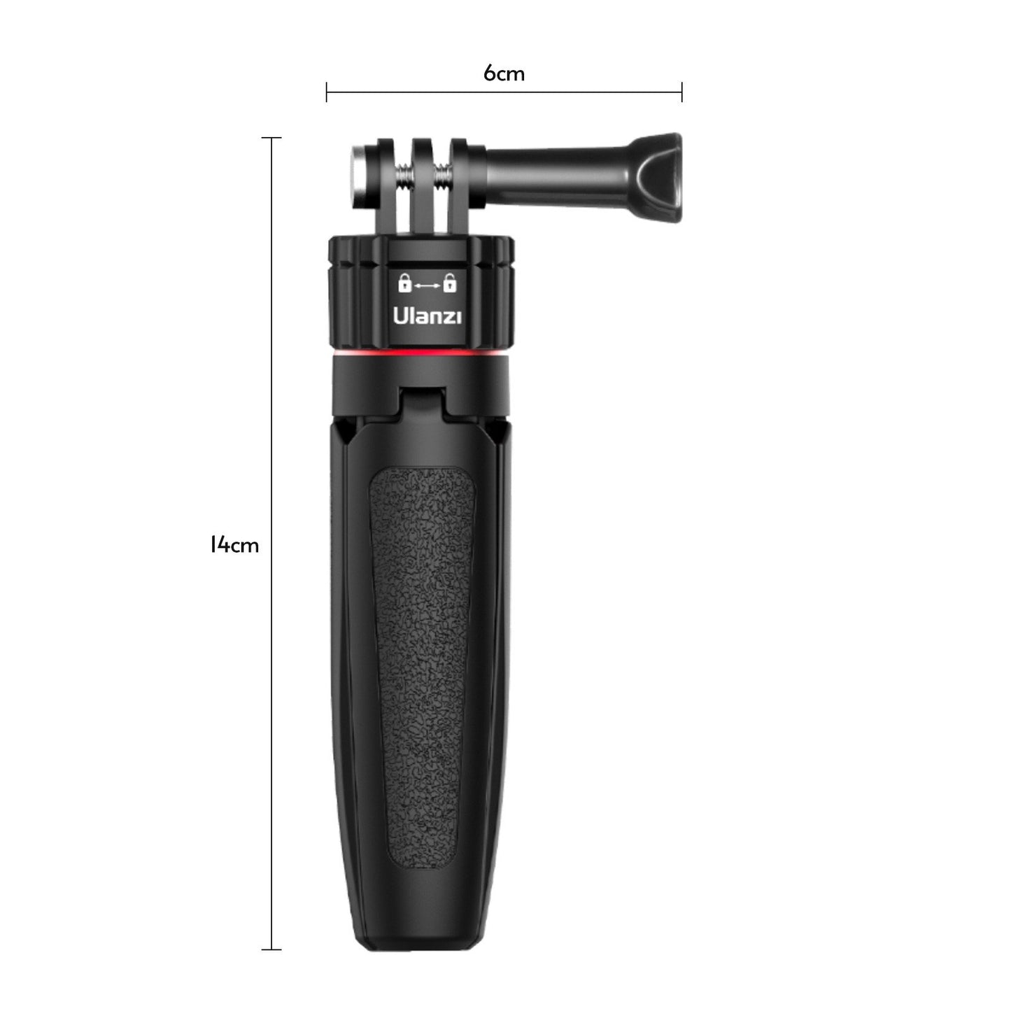 ULANZI MT-31 Portable Desktop Mini Tripod Stand Selfie Stick Handle with Magnetic Absorption Base Screw for Action Camera Video Camcorder