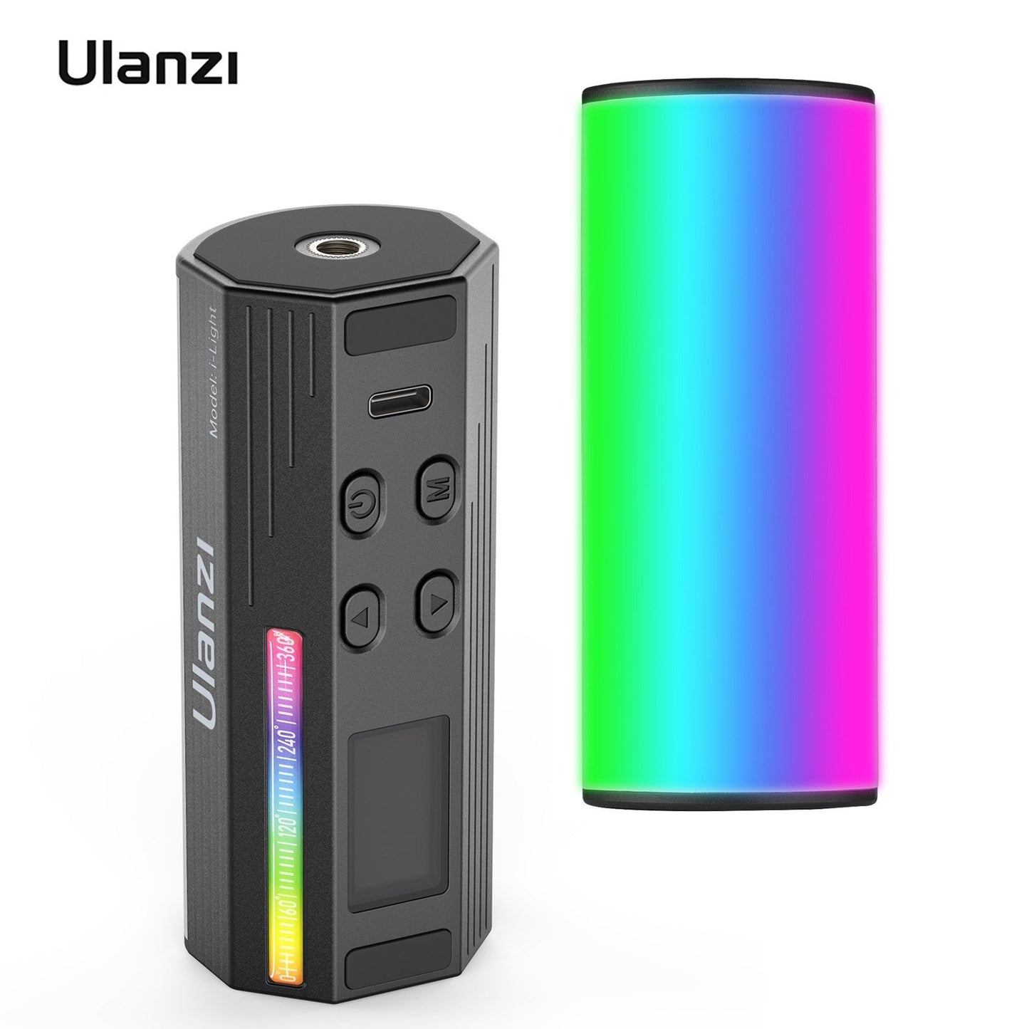 Uniqkart i-Light Handheld Photography Light Wand Magnetic RGB Tube Light 2500K-9000K CRI 95+ Video Light with 20 Lighting Effects