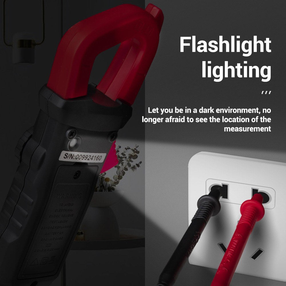 Aneng ST209 Digital Multimeter 6000 Counts True RMS Amp DC/AC Current Auto-Ranging Clamp Tester LCD Display Meters Voltmeter - Red