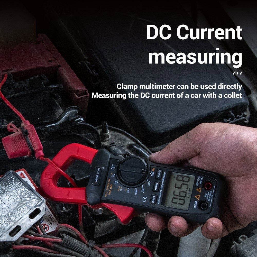 Aneng ST209 Digital Multimeter 6000 Counts True RMS Amp DC/AC Current Auto-Ranging Clamp Tester LCD Display Meters Voltmeter - Red