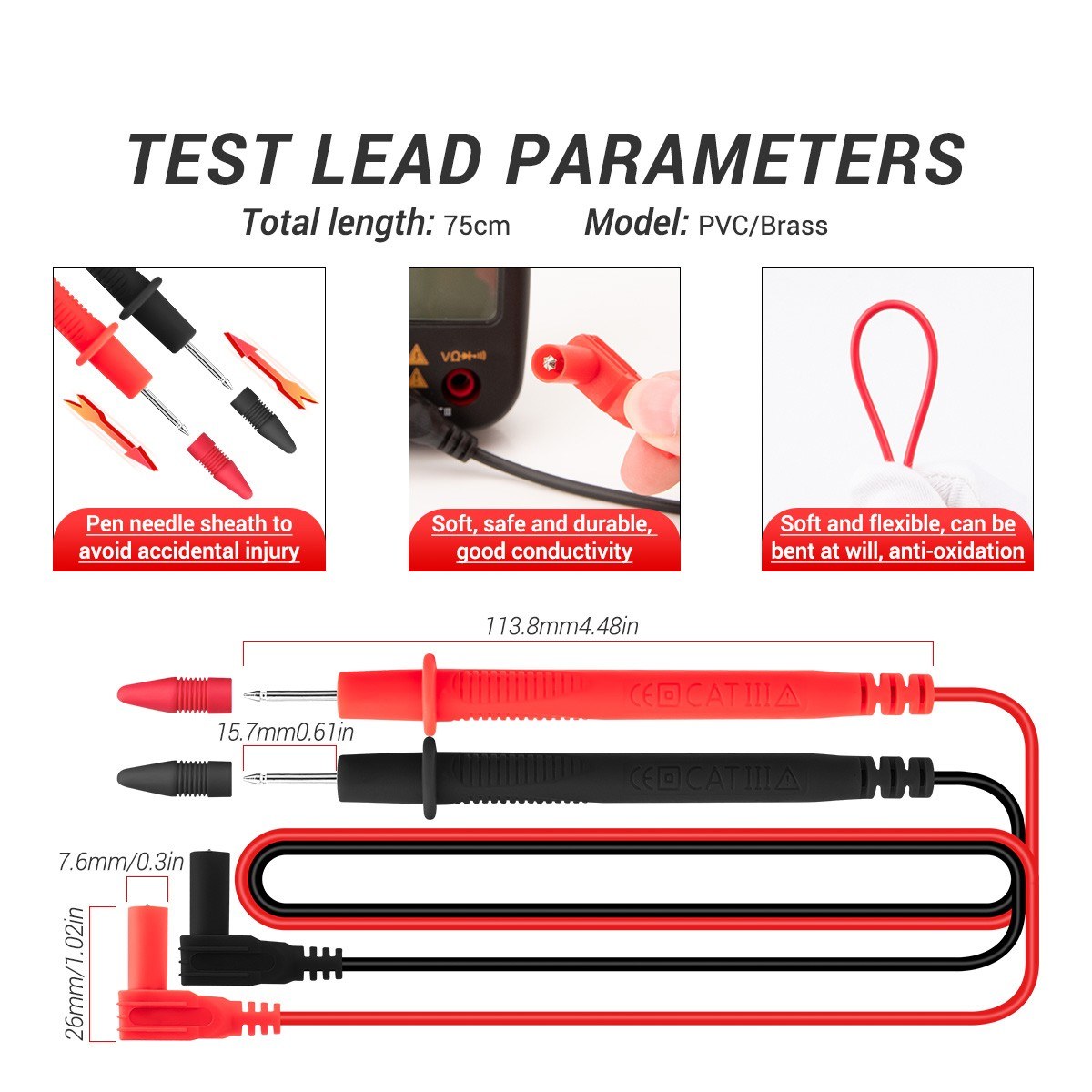Aneng MT88A Digital Clamp Meter 1999 Counts Multimeter Voltage Tester Auto-ranging with AC/DC Voltage AC Current Resistance