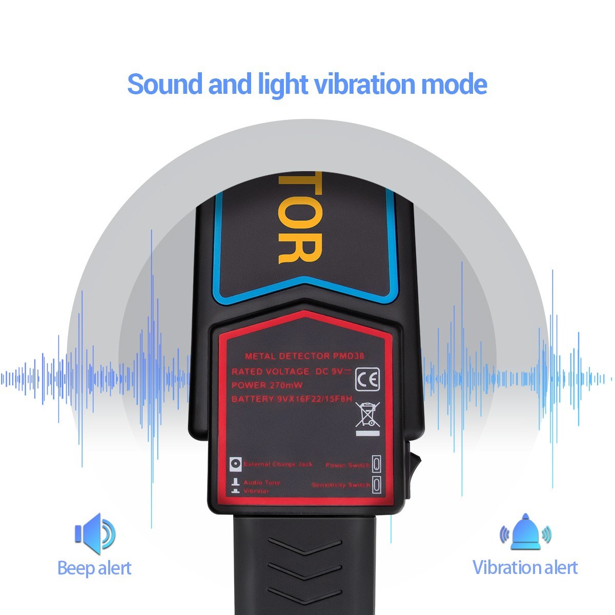 Aneng MD-303B Metal Detector High Accuracy Detecting Metal Finder for Treasure Hunt Safety Inspection Tool