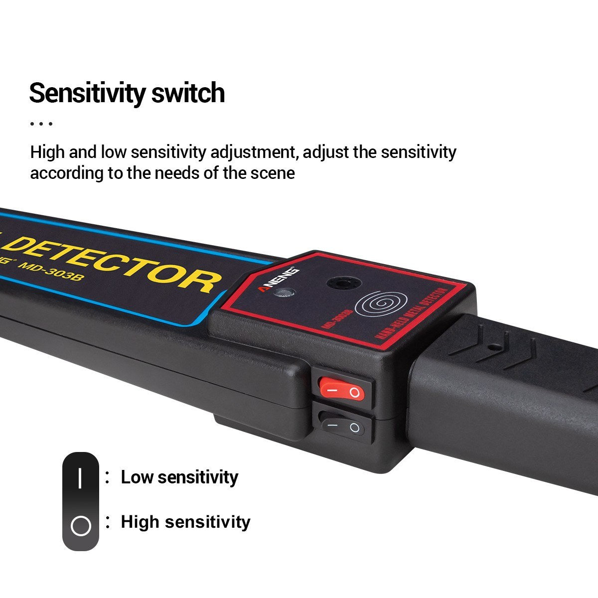 Aneng MD-303B Metal Detector High Accuracy Detecting Metal Finder for Treasure Hunt Safety Inspection Tool