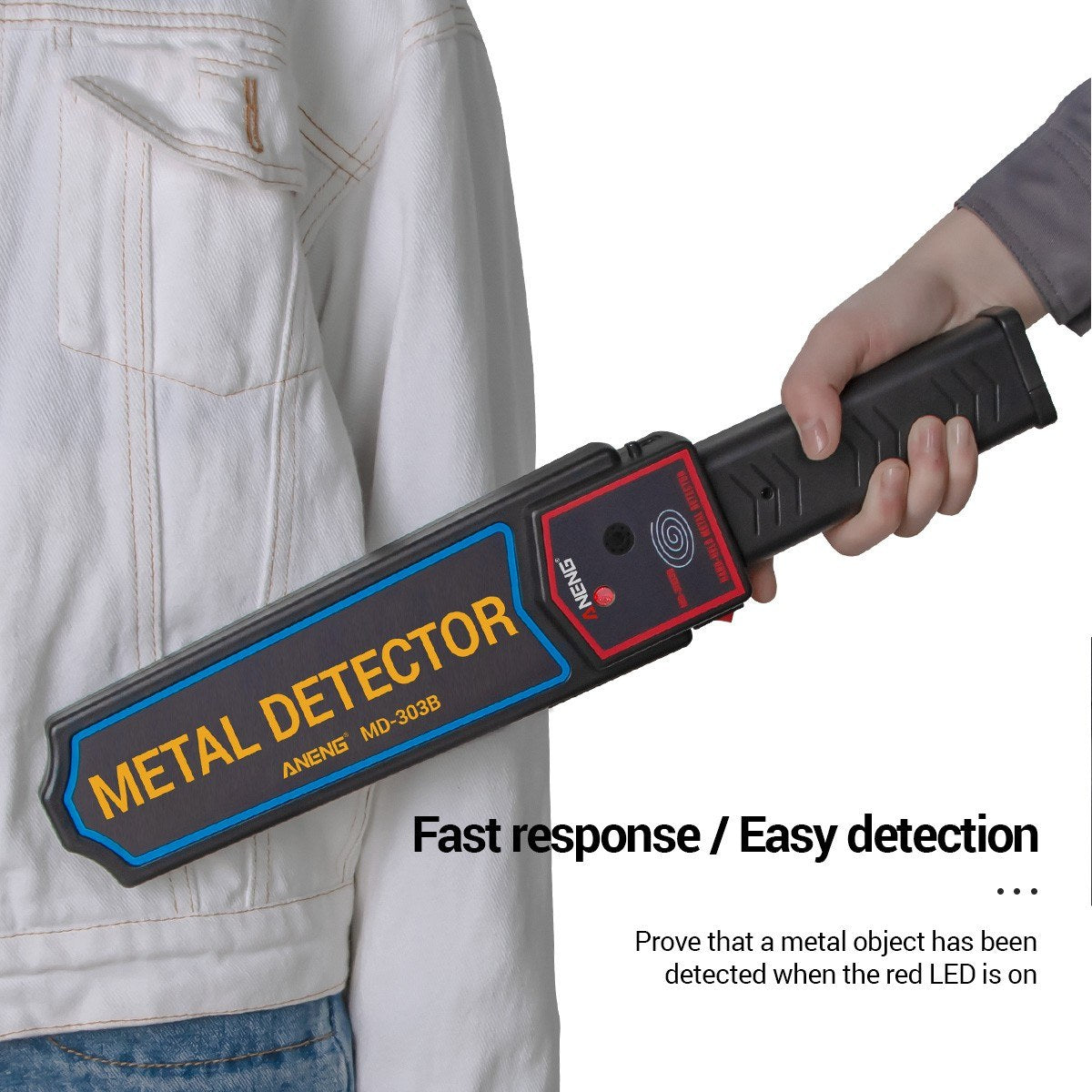 Aneng MD-303B Metal Detector High Accuracy Detecting Metal Finder for Treasure Hunt Safety Inspection Tool