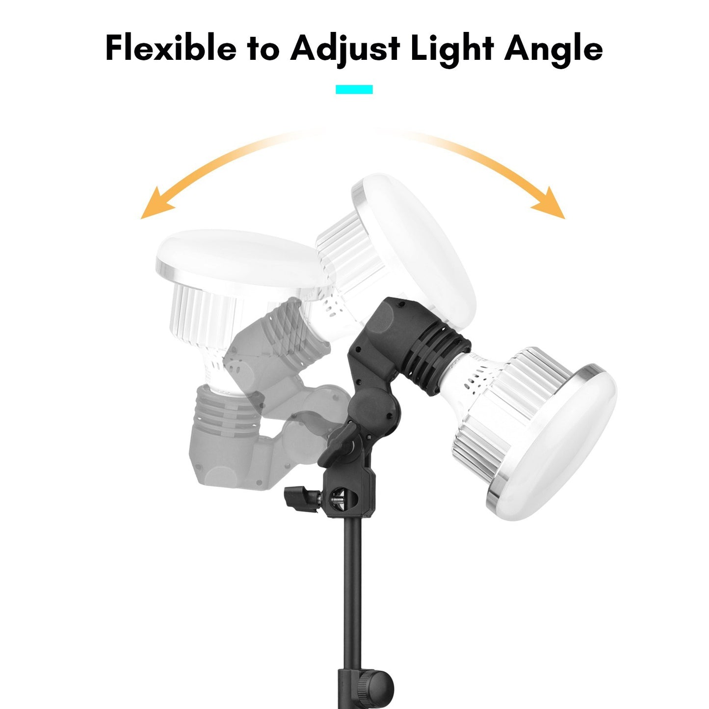 Tabletop Photography LED Lighting Kit with High Power 85W Light Bulb Dimmable 3200K-5500K + E27 Lamp Socket + Desktop Stand + Flexible Remote Control for Home Studio Photography - EU Plug