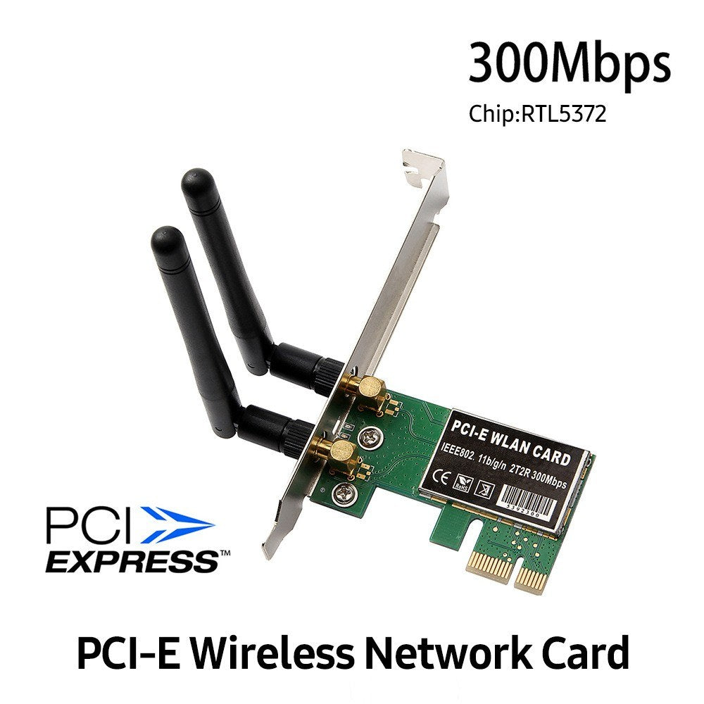 WiFi Card PCI-E Wireless AC 1200Mbps Dual Band Network Card WiFi Receiver Transmitter Network Signal Intensifier for Desktop PC Gaming - Green