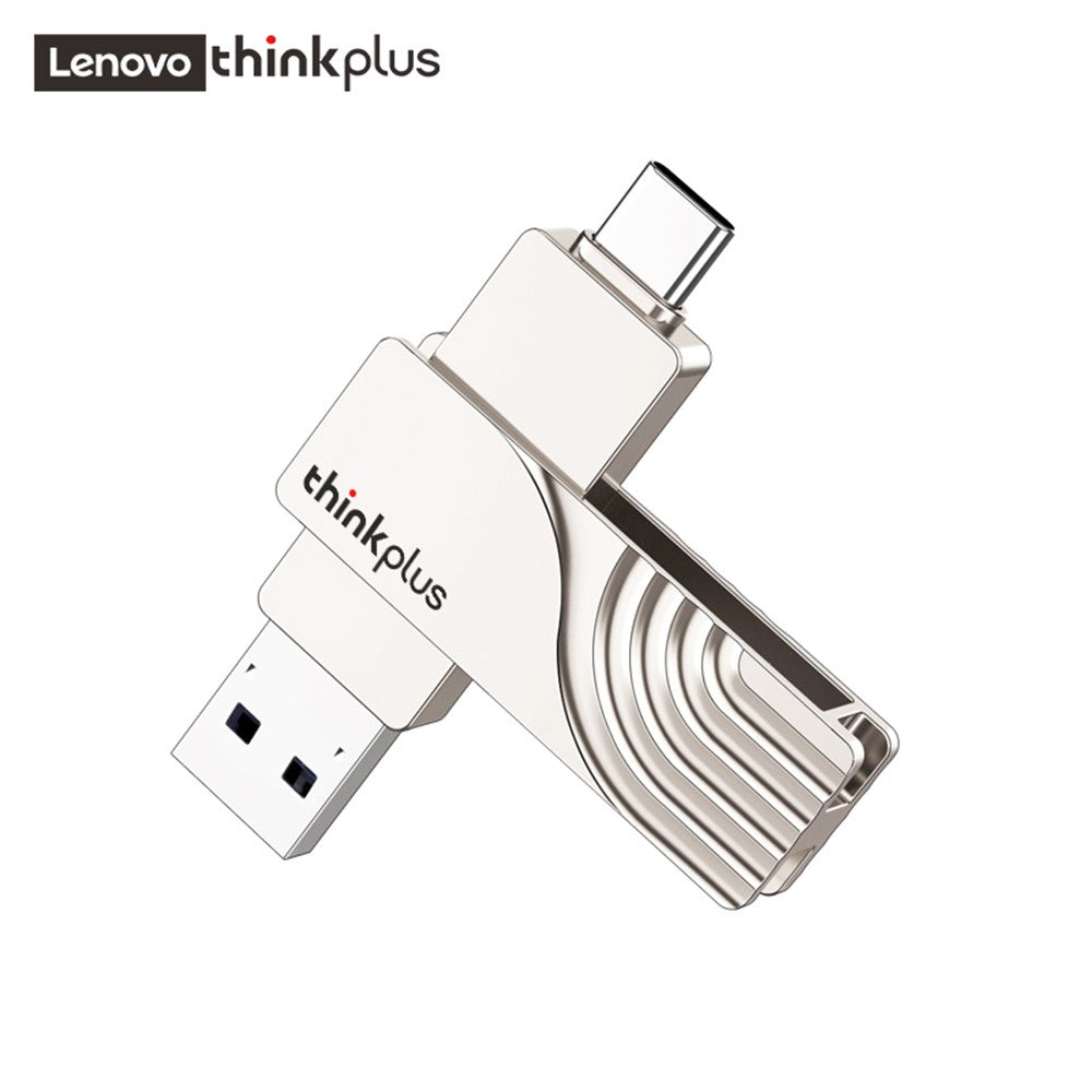 Lenovo Thinkplus USB C Flash Drive 256GB USB3.0 U Disk TPCU301 Dual-port Memory Stick for Tablet PC Laptop Computer - 256GB