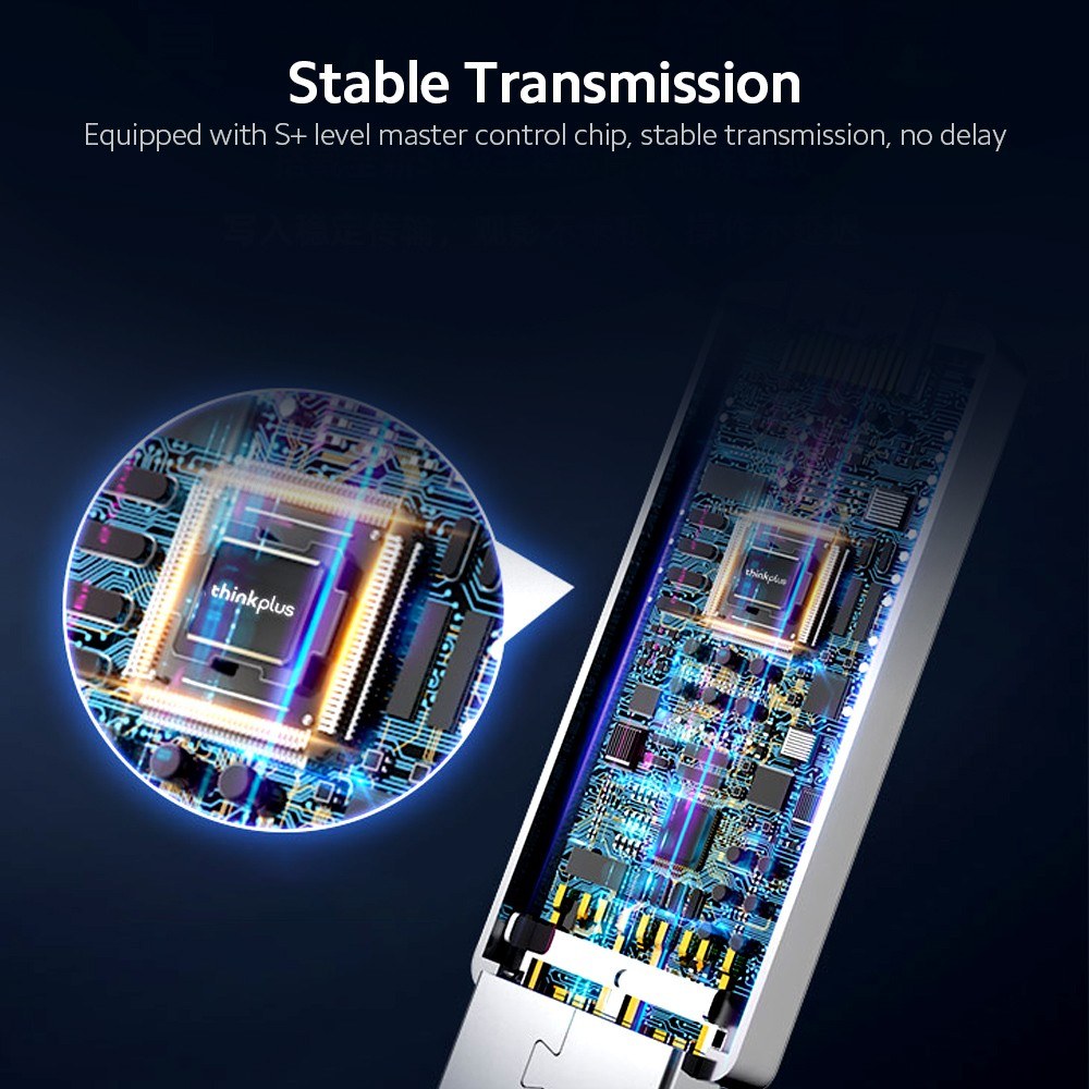 Lenovo Thinkplus USB C Flash Drive 256GB USB3.0 U Disk TPCU301 Dual-port Memory Stick for Tablet PC Laptop Computer - 256GB