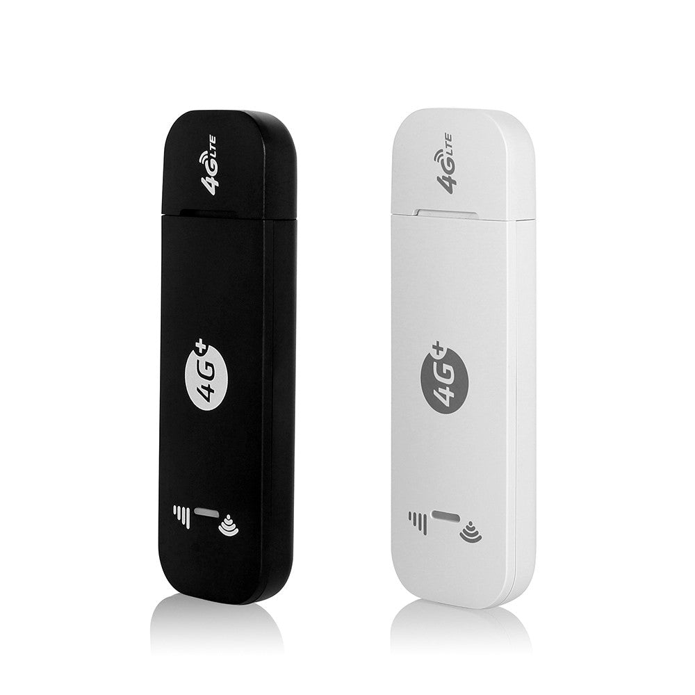4G LTE USB Modem WiFi Dongle Mini Mobile WiFi Hotspot Router with SIM Card Slot 150Mbps DL 50Mbps UL Share Up to 10 WiFi Users - EU Version/White