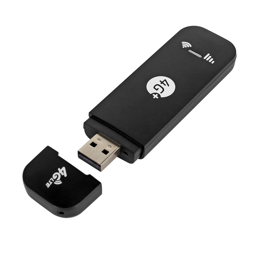 4G LTE USB Modem WiFi Dongle Mini Mobile WiFi Hotspot Router with SIM Card Slot 150Mbps DL 50Mbps UL Share Up to 10 WiFi Users - EU Version/Black