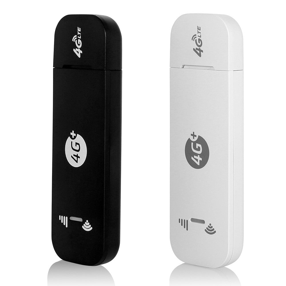 4G LTE USB Modem WiFi Dongle Mini Mobile WiFi Hotspot Router with SIM Card Slot 150Mbps DL 50Mbps UL Share Up to 10 WiFi Users - EU Version/Black