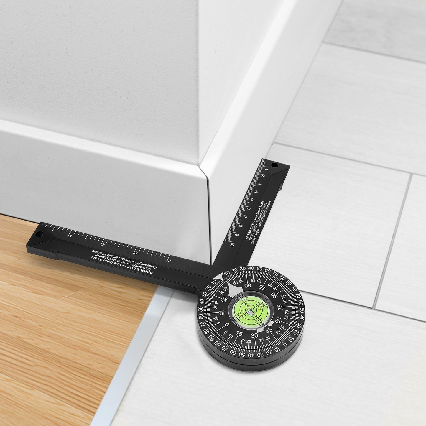 Miter Saw Protractor Woodworking Cutting Positioner Angle Gauge Protractor 360 Degree Horizontal Angle Finder Measurement Tool