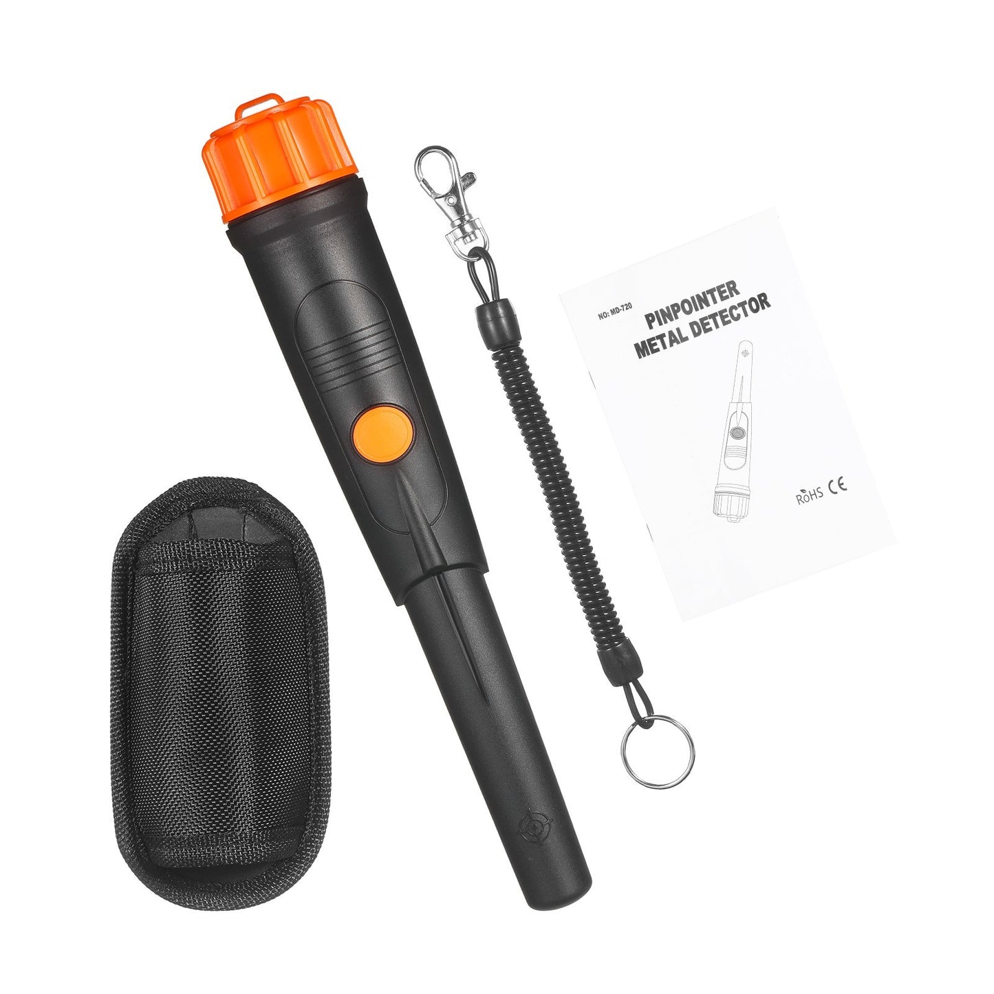 IP68 Waterproof Metal Detector Pinpointer Gold Detector Pinpointing Finder Accessory with LED Indicators for Treasure Hunting