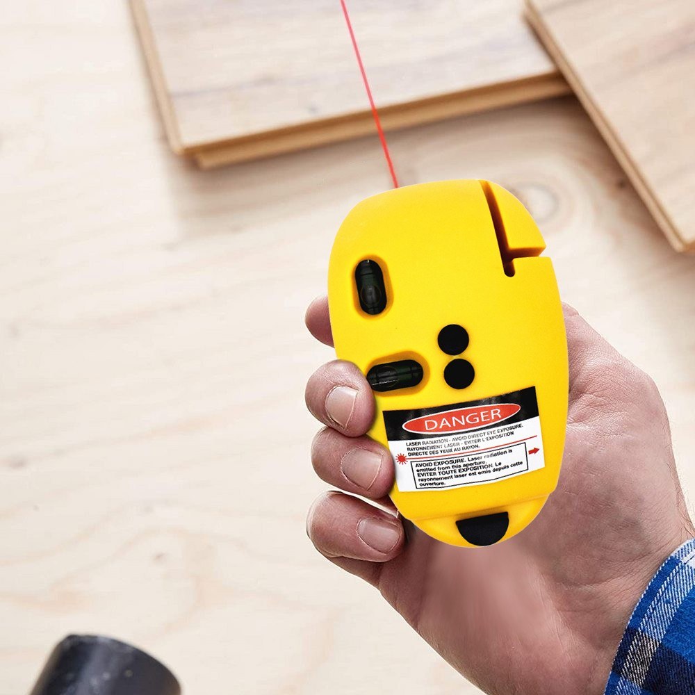 Level Measuring Tool Mini Leveller Bubble Level 90-degree Vertical Horizontal Level Line Hardwood Flooring Home Tile Stone Brick Installation - Yellow