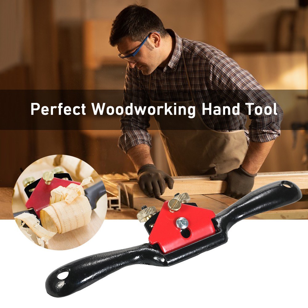 9 Inch Adjustable SpokeShave with Metal Blade + Woodworking Plane Wood Working Hand Tool for Wood Craftsman Wood Carver