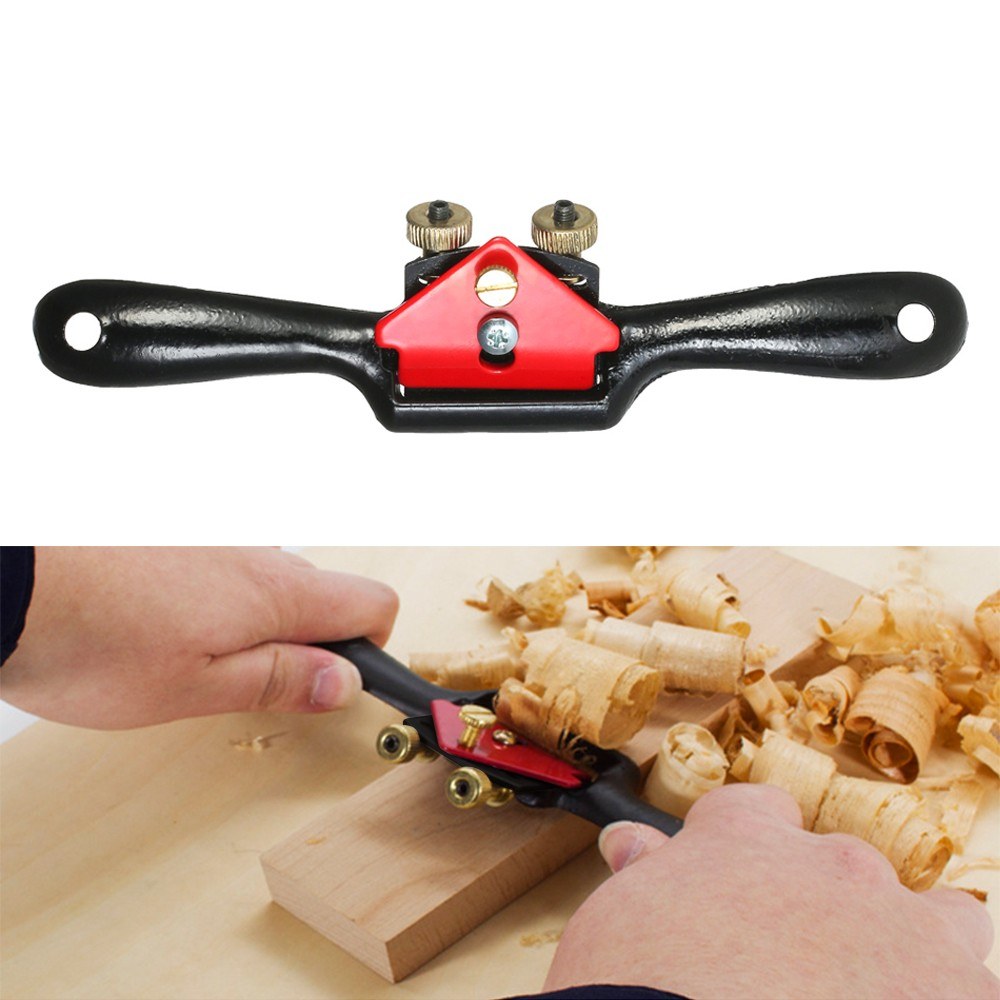 9 Inch Adjustable SpokeShave with Metal Blade + Woodworking Plane Wood Working Hand Tool for Wood Craftsman Wood Carver